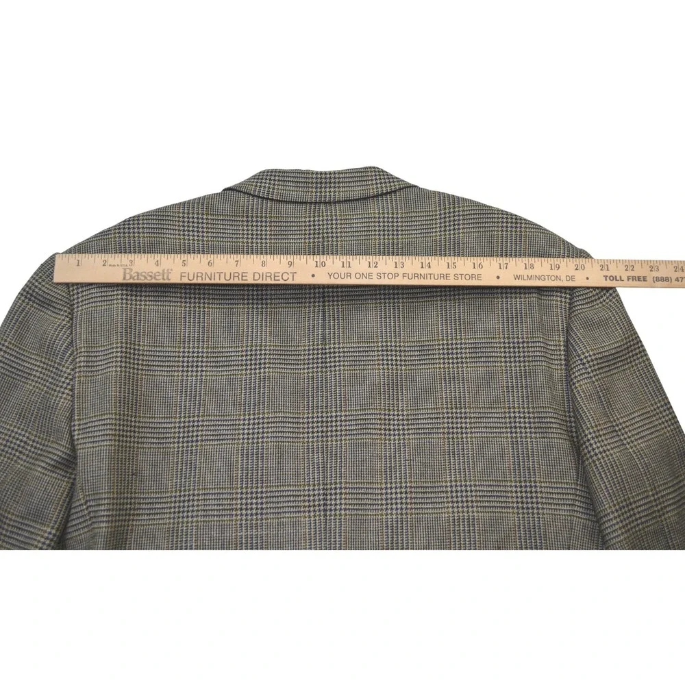 Todays Man Mens Size 42L Wool Plaid Blazer Sport Coat Jacket Made‎ in Italy